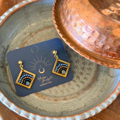 Minimalist Jewelry, Handmade Earring, Beaded Earrings