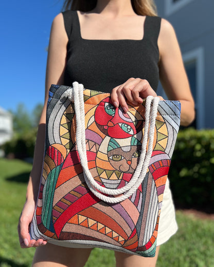 Fabric Shoulder Bag, Gift for Animal Lover