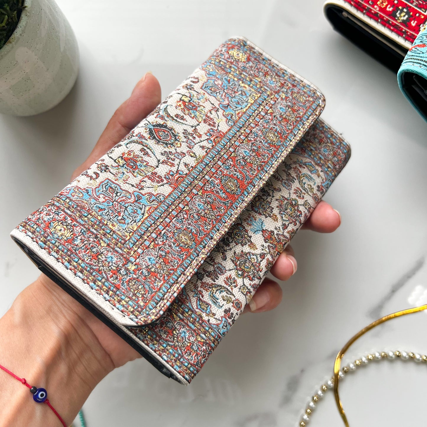 Rug Design Small Wallet for Women, Handmade Women's Accessories