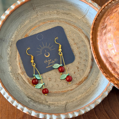 Cherry Earrings, Cute Earrings, Fruit Earrings