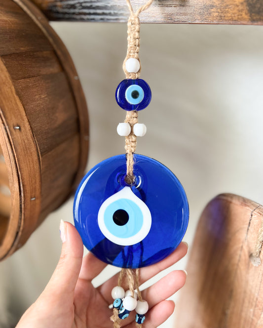 Macrame Evil Eye, Handmade Boho Home Decor