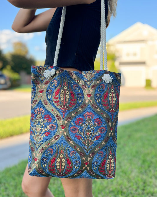 Rug Design Shoulder Bag, Boho Tote Bag for Women