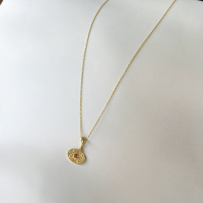 Medallion Necklace, Bohemian Jewelry, Sterling Silver Necklace