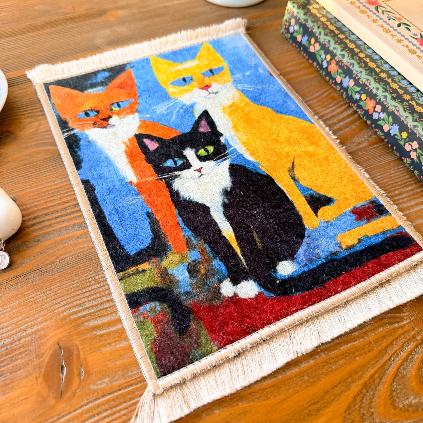 Digital Print Miniature Rug, Cute Rug, Decor Rug, Office Decor