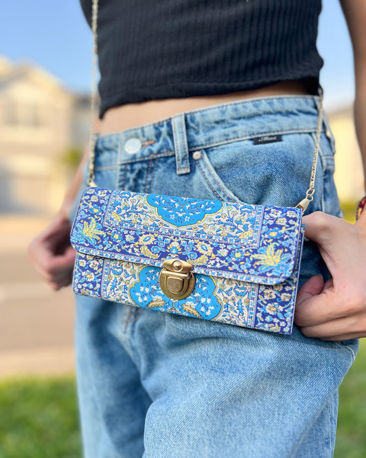 Rug Design Crossbody Bag, Boho Shoulder Bag