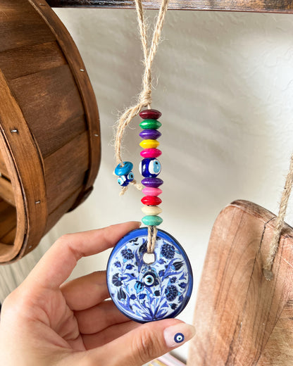 Small Evil Eye Wall Hanging, Colorful Wall Decor