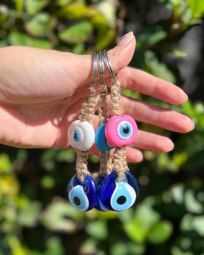 Lucky Eye Keychain, Cute Evil Eye Keychain, Set of 3 Keychains