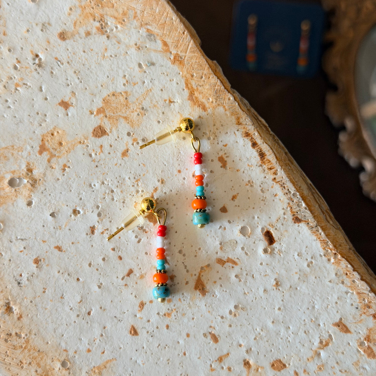 Dangle Earrings, Stone Earrings, Handmade Earrings