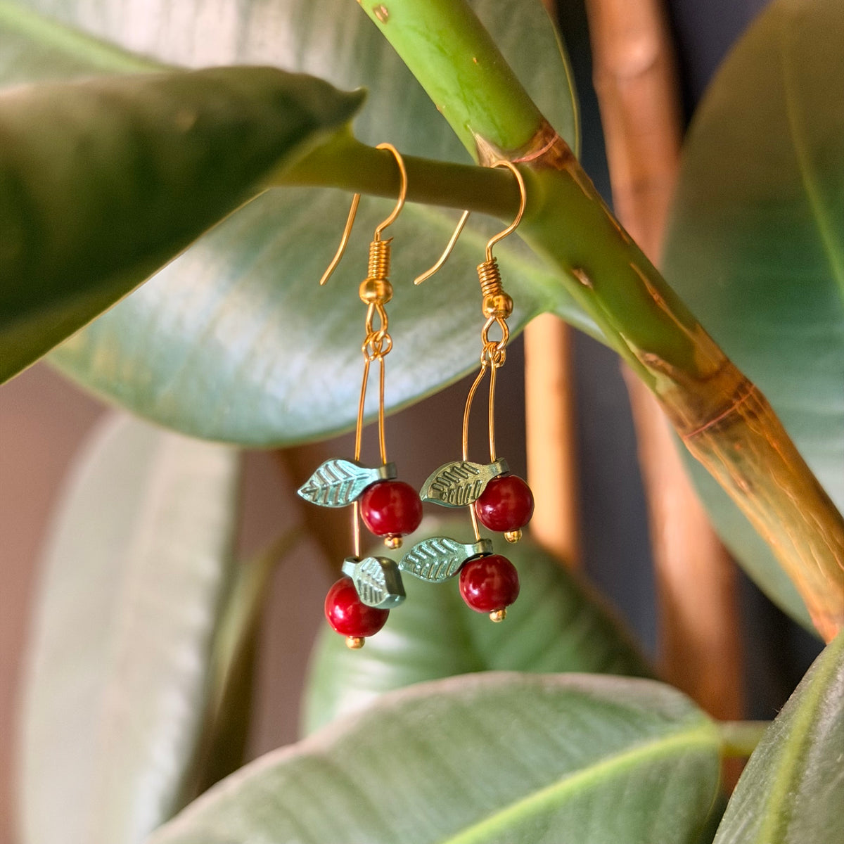 Cherry Earrings, Cute Earrings, Fruit Earrings