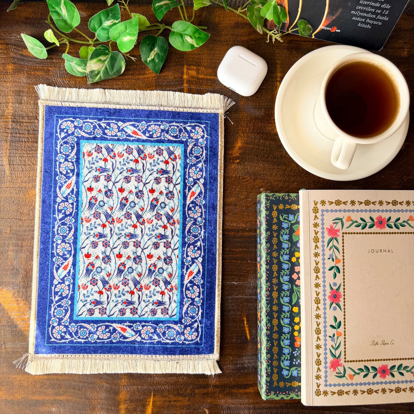 Miniature Turkish Rug, Mini Persian Rug, Mousepad, Carpet