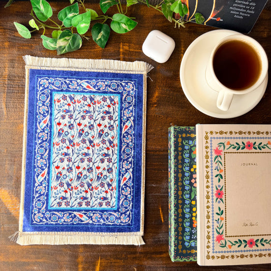 Miniature Turkish Rug, Mini Persian Rug, Mousepad, Carpet