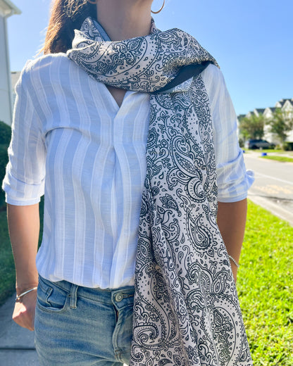 Paisley Shawl, Silky and Soft Wrap, Pashmina for Women