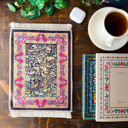 Mini Turkish Rug, Persian Rug Mousepad, Office Decor