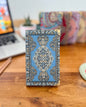 Blue Pocket Notebook, Rug Design Journal, Handmade Notebook