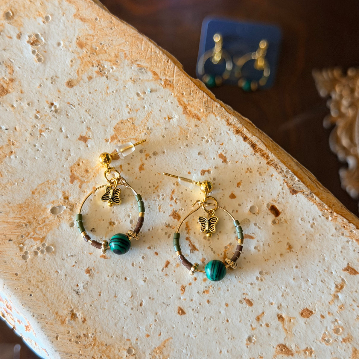 Beaded Earring, Hoop Earrings, Handmade Earrings