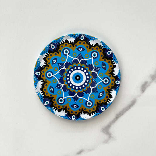 Mandala Coaster, Evil Eye Coaster, Boho Coaster