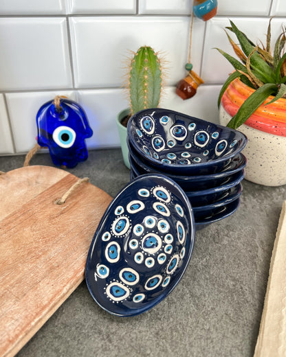 Evil Eye Small Bowl, Trinket Dish, Pinch Bowls, Ceramic Bowl