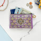 Boho Coin Purse, Handmade Zipper Pouch, Small Bag Organizer