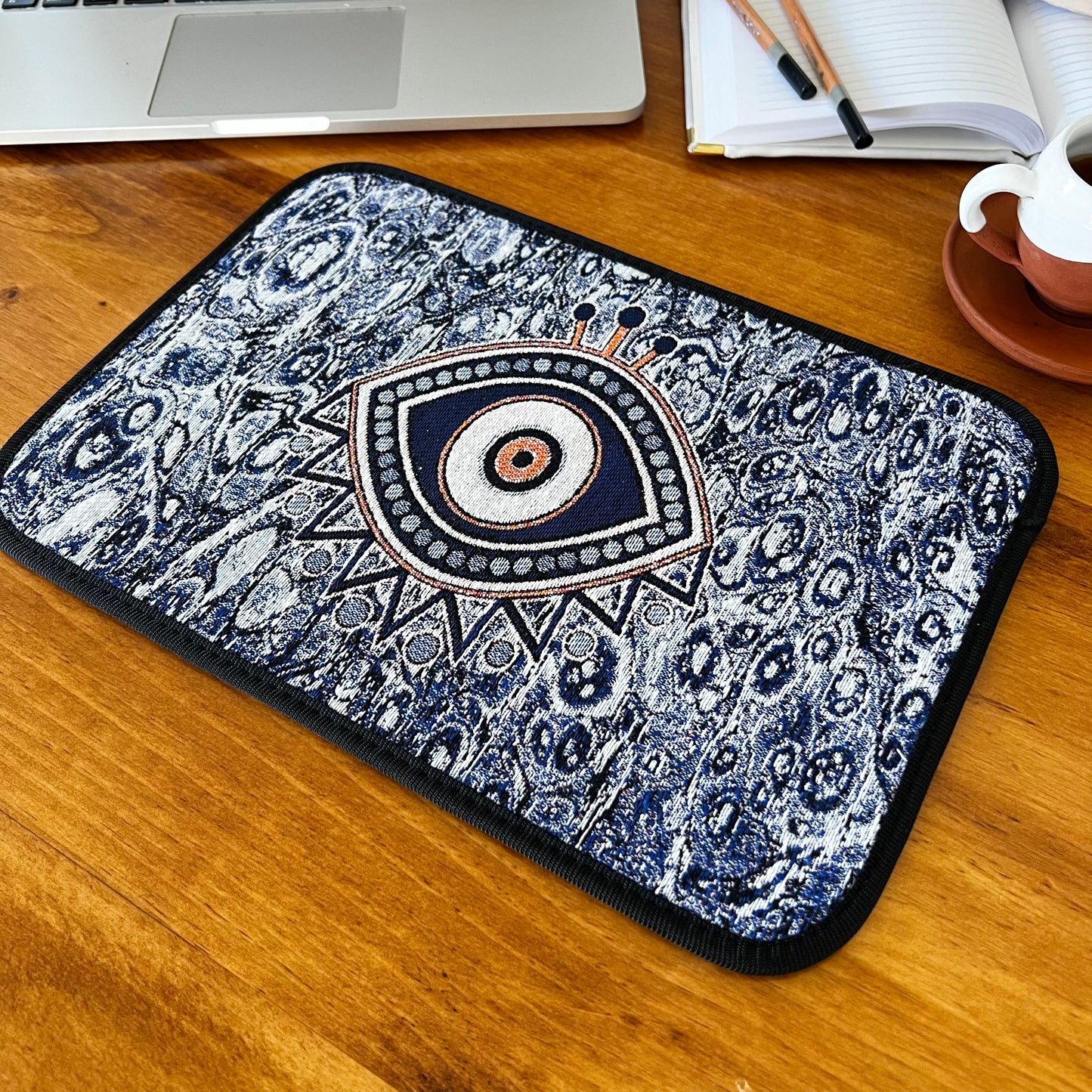 Evil Eye Mouse Pad, Boho Mousepad, Boho Desk Accessory