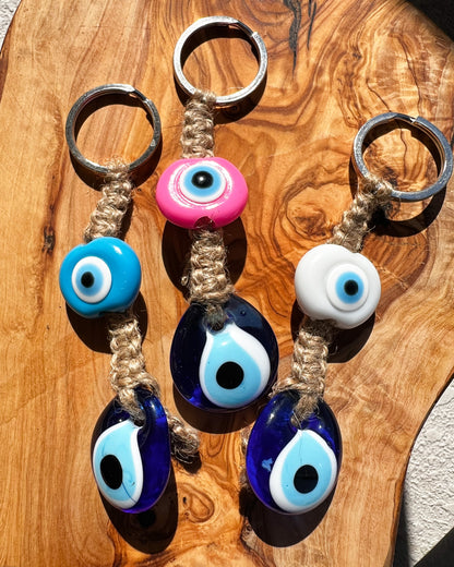 Lucky Eye Keychain, Cute Evil Eye Keychain, Set of 3 Keychains