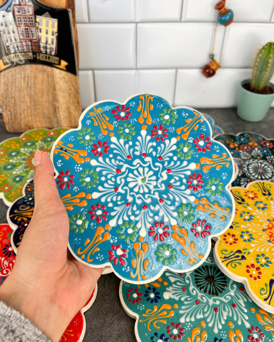 Hand Painted Ceramic Trivet, Cute Kitchen Decor, Kitchen Trivet