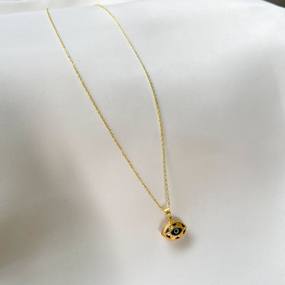 Evil Eye Necklace with Charm, Boho Style Jewelry for Women