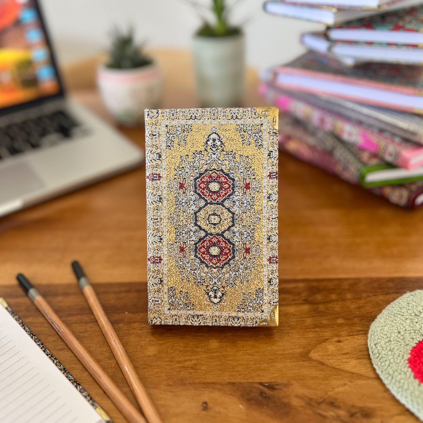 Rug Design Notebook, Handmade Journal for Women