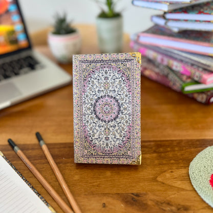 Rug Design Purple Notebook, Small Journal