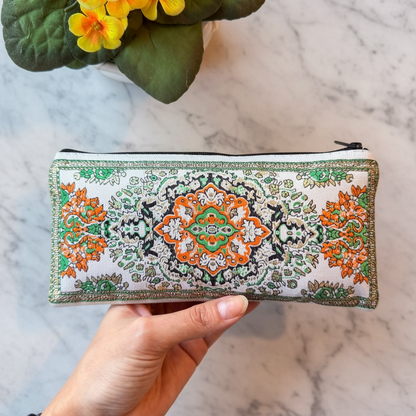 Handmade Pencil Case, Zipper Pouch, Fabric Make up Bag