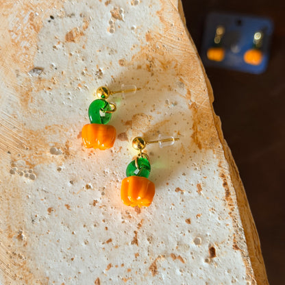 Pumpkin Earrings, Halloween Jewelry, Cute Jewelry