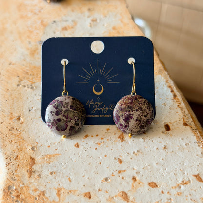 Natural Stone Earrings, Handmade Jewelry for Women
