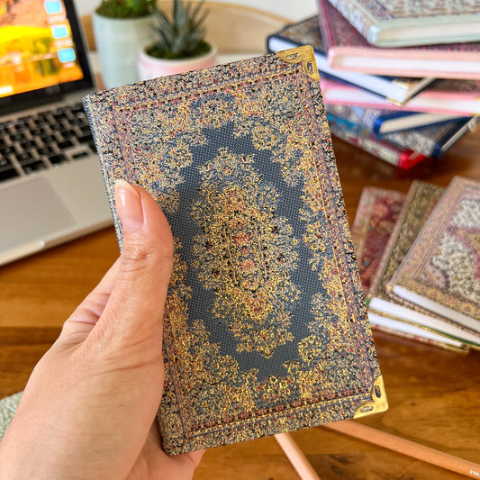 Small Boho Notebook, Rug Design Journal for Pocket