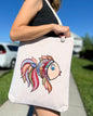 Cute Tote Bag, Fish Tote Bag, Beach Bags