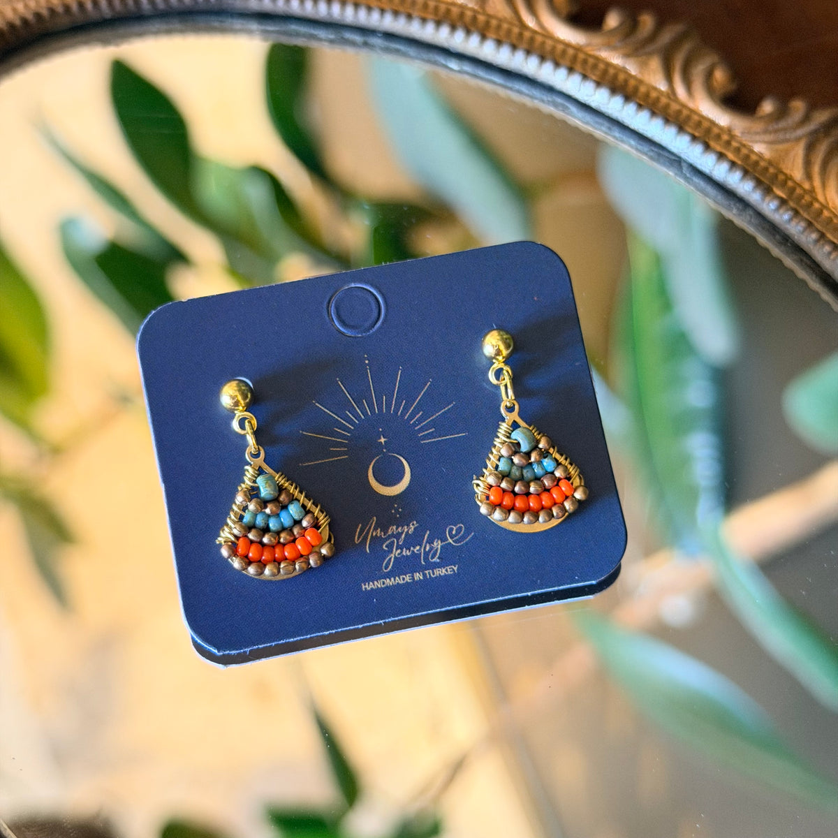 Wire-woven Earrings, Handmade Jewelry, Colorful Earrings