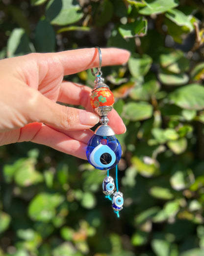 Evil Eye Keychain, Handmade Boho Keychain, Cute Keychain