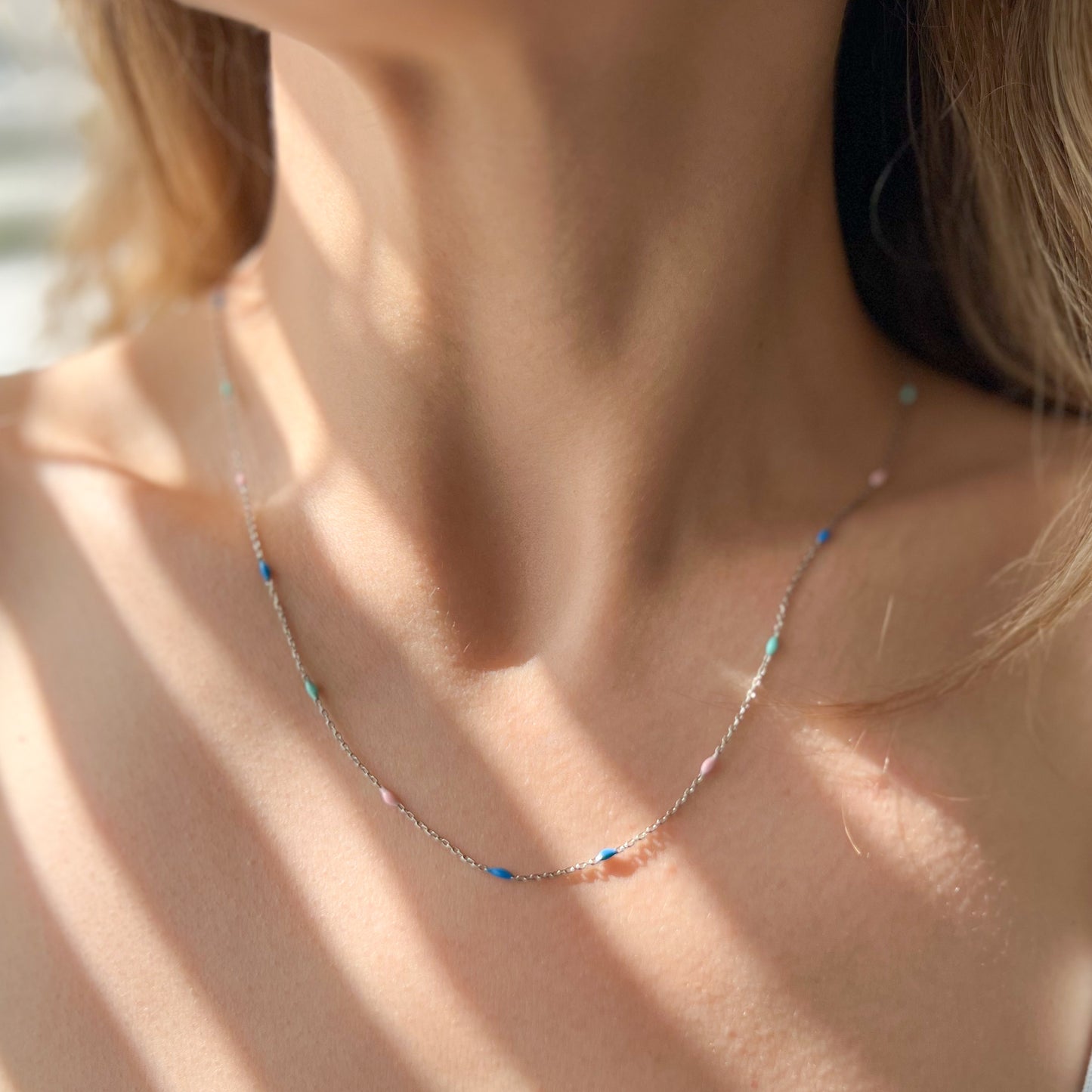 925 Sterling Silver Necklace, Dainty Minimalist Choker