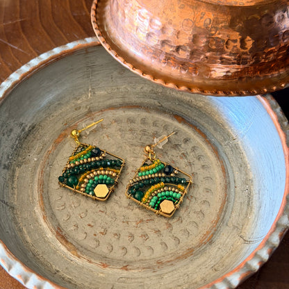 Beaded Earrings, Handmade Earrings, Bohemian Jewelry