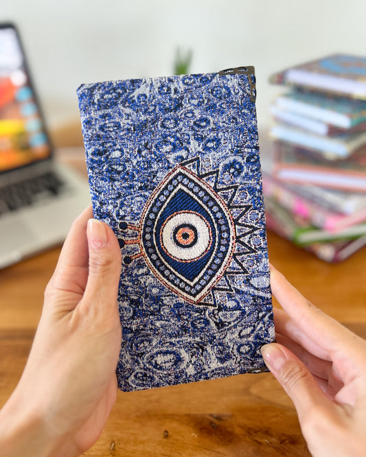 Hardcover Fabric Notebook, Evil Eye Journal