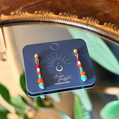 Dangle Earrings, Stone Earrings, Handmade Earrings