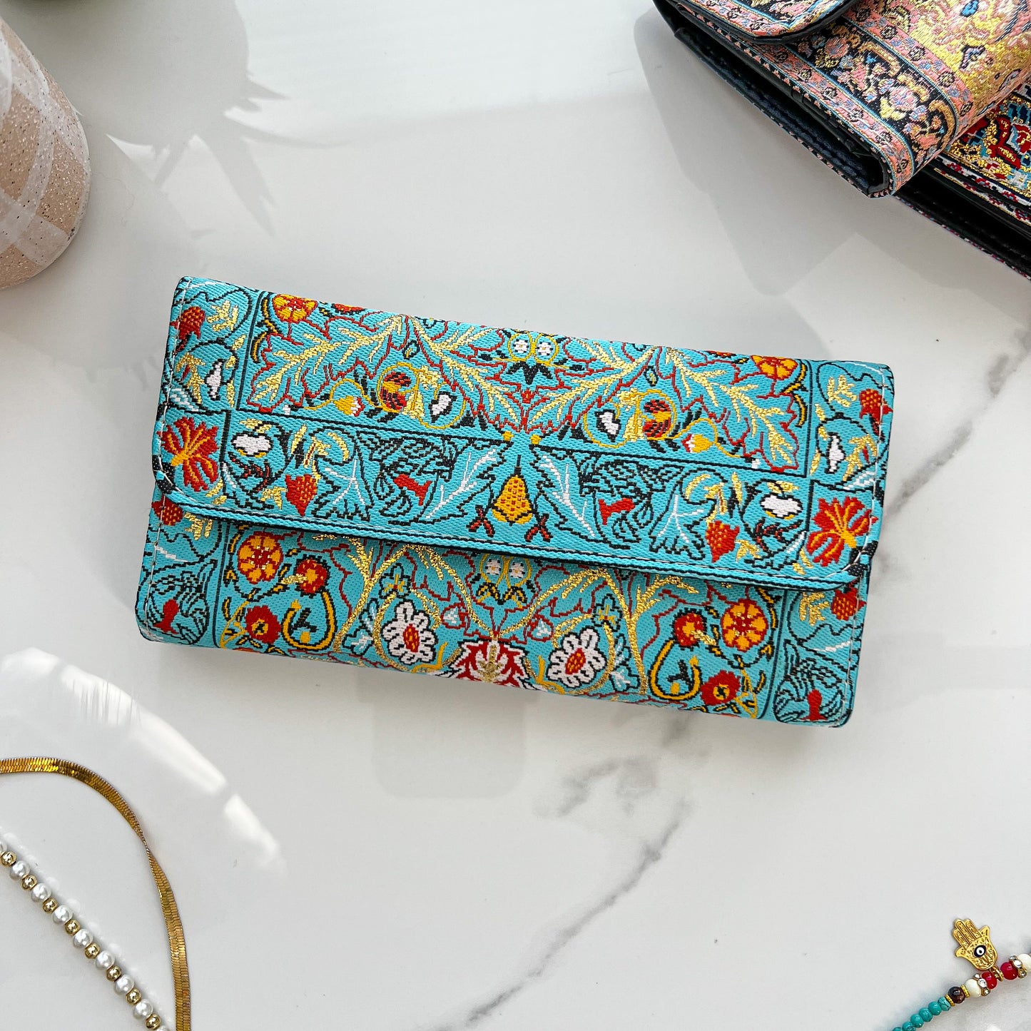 Turquoise Wallet, Handmade Wallet for Women