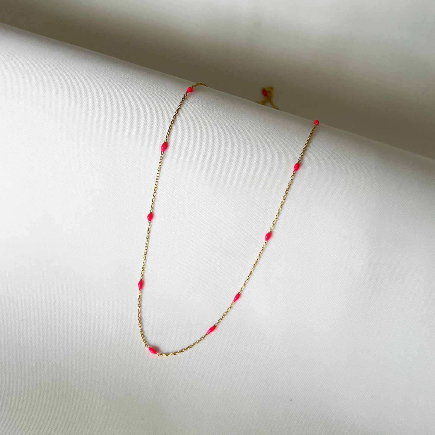 Minimalist Necklace, Dainty Necklace, Beaded Chain Necklace