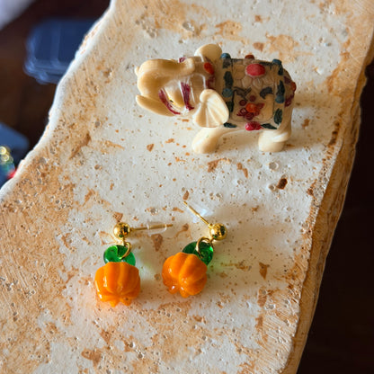 Pumpkin Earrings, Halloween Jewelry, Cute Jewelry