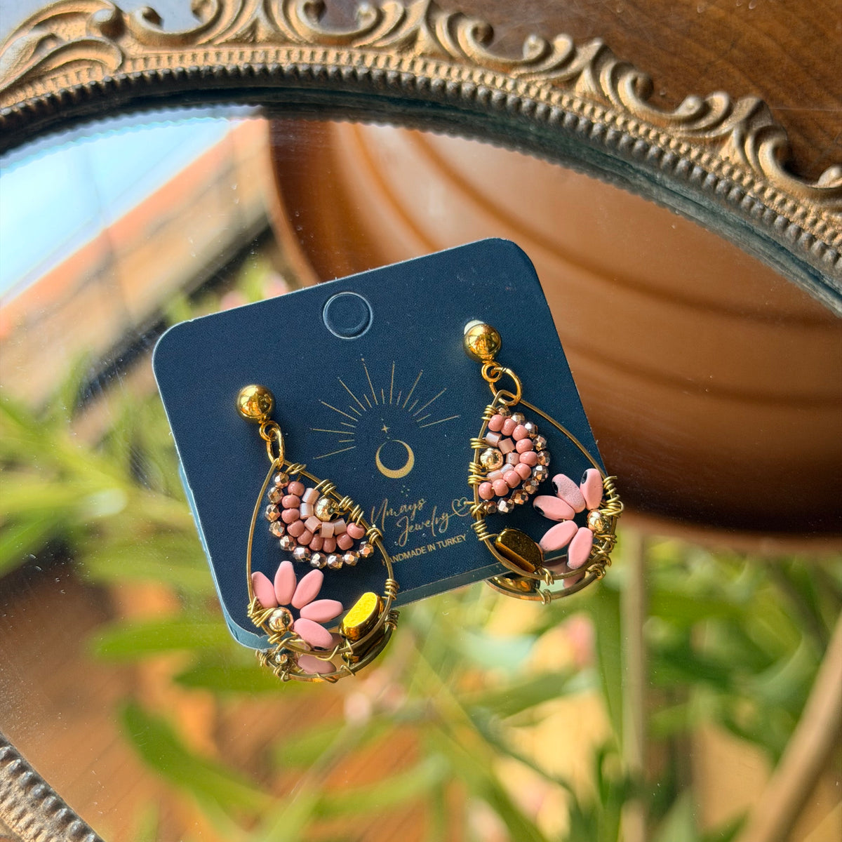 Floral Earrings, Handmade Beaded Earrings, Cute Jewelry,