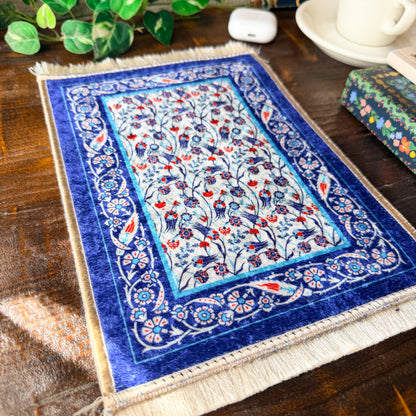 Miniature Turkish Rug, Mini Persian Rug, Mousepad, Carpet