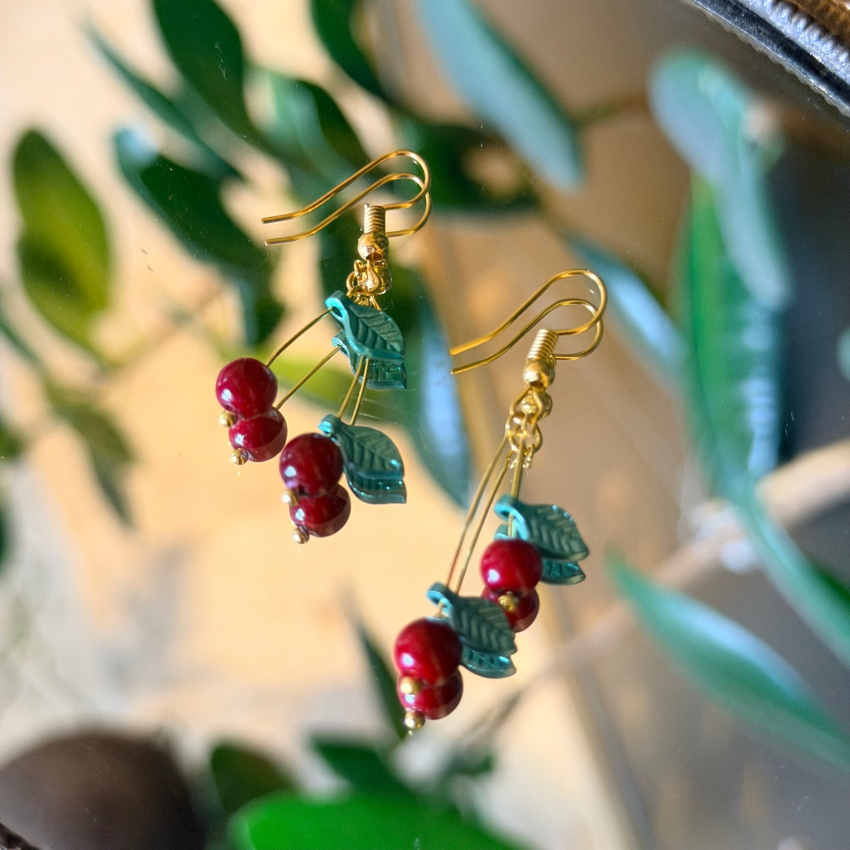 Cherry Earrings, Cute Earrings, Fruit Earrings