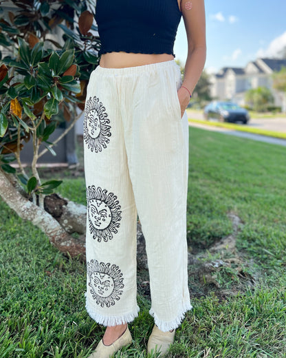 Soft %100 Cotton Pants, Bohemian Style Clothing,