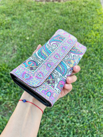 Pink Wallet, Handmade Wallet, Small Purse for Women