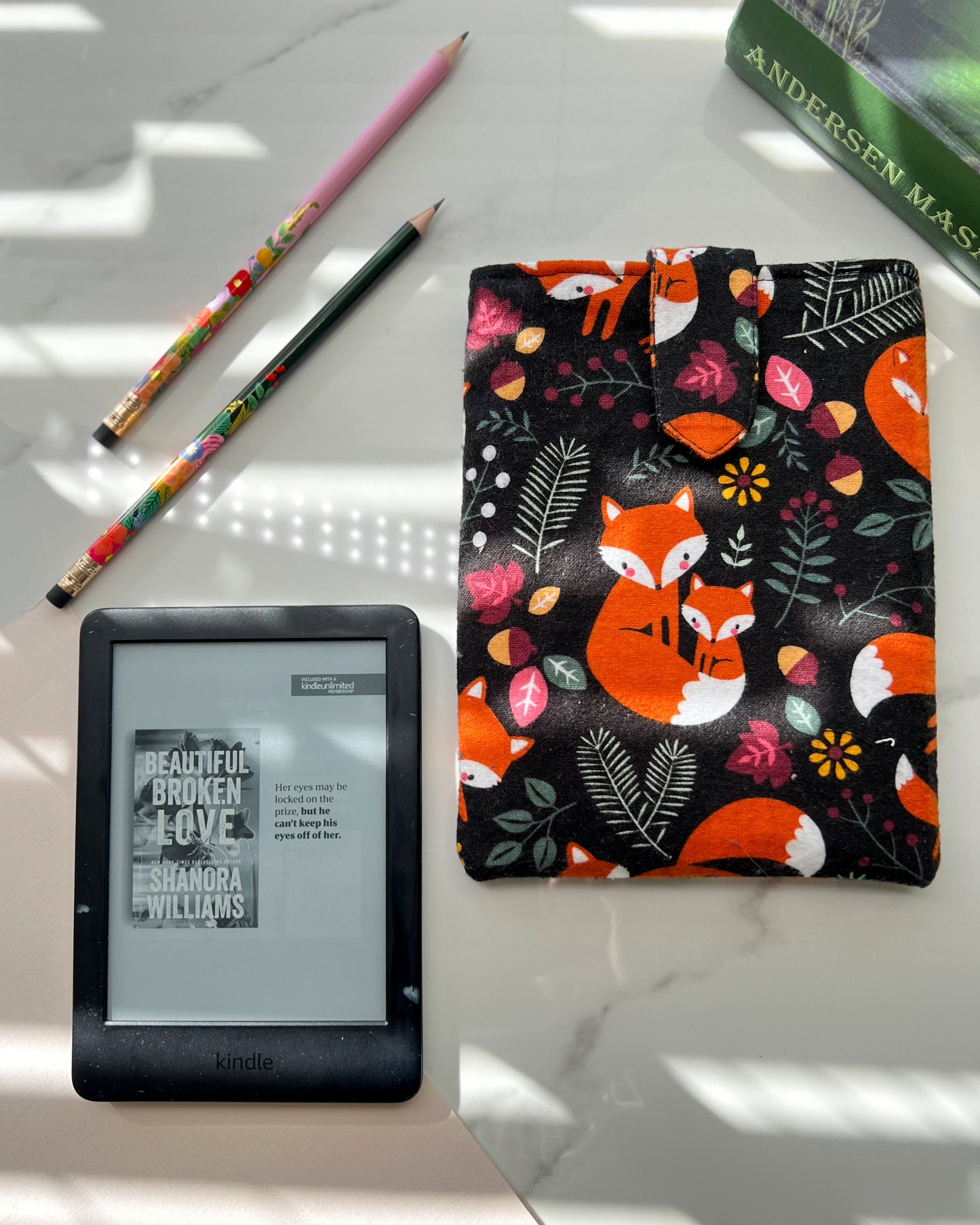 Handmade Kindle Sleeve, Book Sleeve, Cute Stationery Gifts