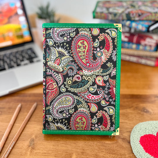 Bohemian Notebook, Large Journal, Handmade Fabric Notebook