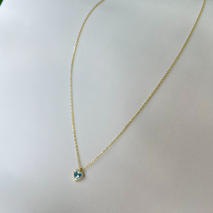Heart Pendant Necklace, Cute Evil Eye Necklace, Boho Necklace